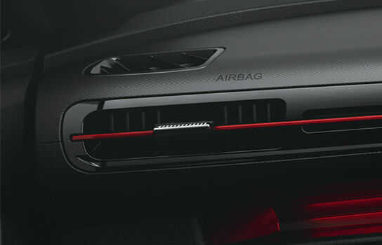 SPORTY BLACK INTERIOR WITH RED INSERTS