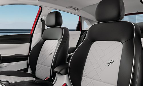 DUAL TONE SEATS WITH I20 BRANDING